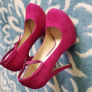 ALDO suede platform high heels